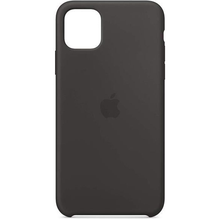 Apple Coque iPhone 11 en Silicone Noir des Sables Liquide Anti-Rayure Housse Protection Silicone Anti-Patinage Gel pour iPhone 11