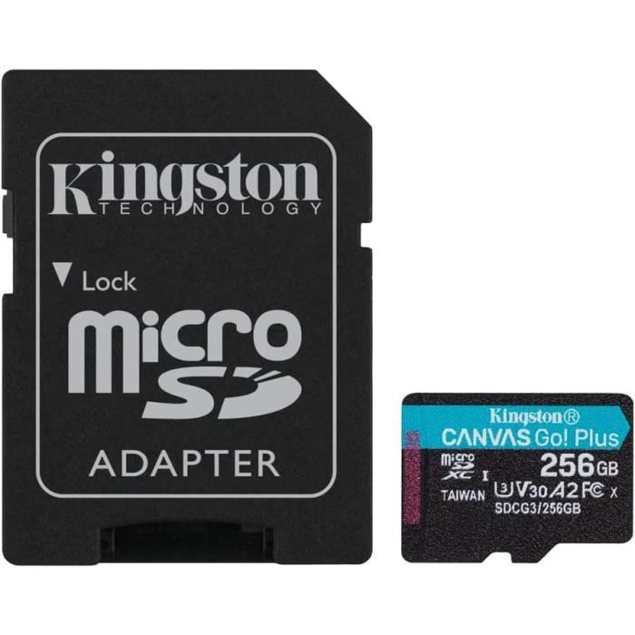 SDCG3-256GB Carte mémoire microSD ( 256GB microSDXC Canvas Go Plus 170R A2 U3 V30 Avec SD adaptateur A310 SDCG3-256GB Carte mémoire microSD ( 256GB microSDXC Canvas Go Plus 170R A2 U3 V30 Avec SD adaptateur A310