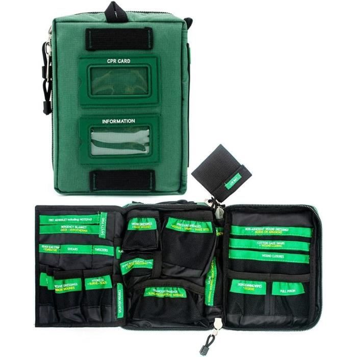 Trousse De Premiers Secours 90 Articles - Kit Survie Urgence Voyage Camping - Rouge