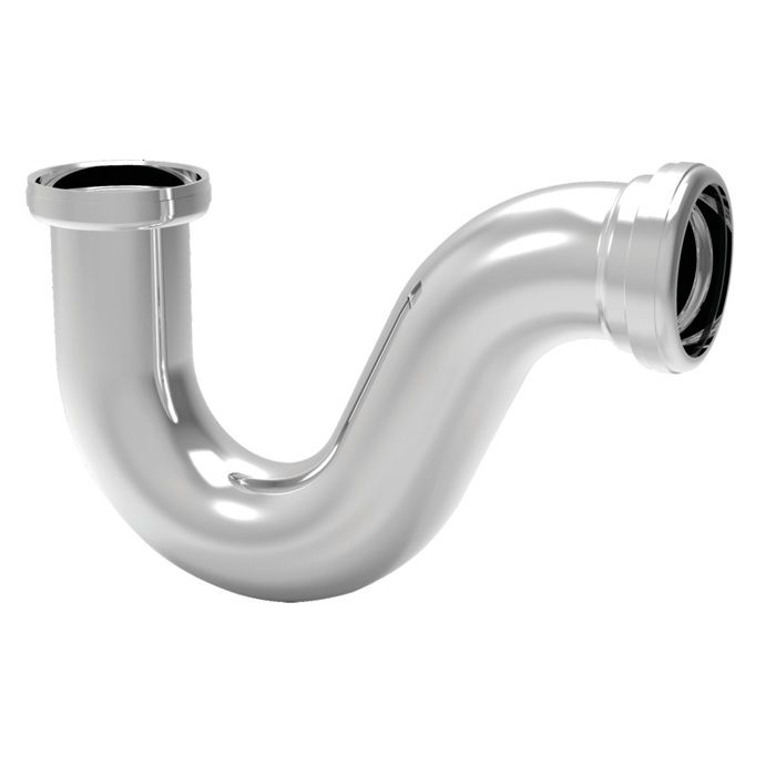 Siphon dévier - VALENTIN - 00 365200 009 00 - haut débit 87 l/mn - laiton nickelé - sortie 40 mm