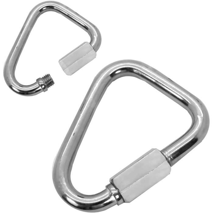 2 X Fermoir Crochet Ressort Verrouillage Clips (Mousqueton) M8 Acier Plaqué Zinc