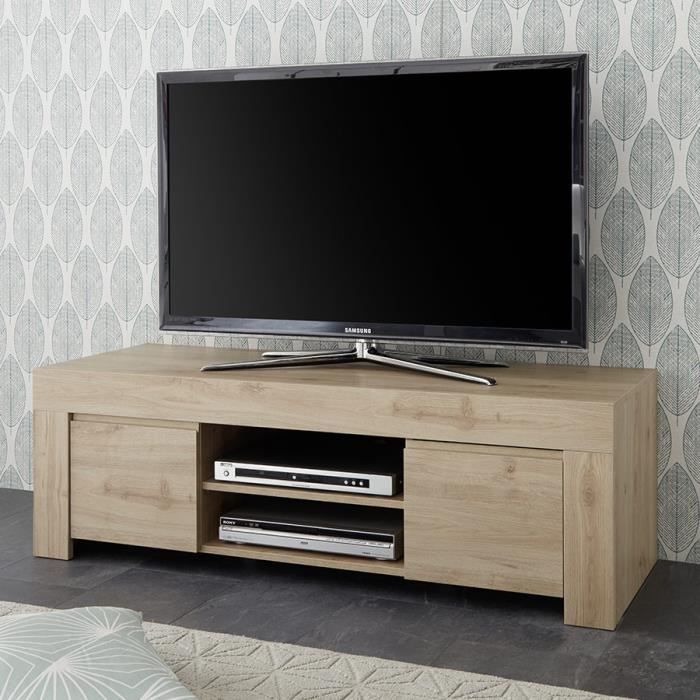 Meuble Tele Contemporain 140 Cm Couleur Chene Clair Agathe L 138 X P 43 X H 56 Cm Marron Achat Vente Meuble Tv Meuble Tele Contemporain 140 Soldes Sur Cdiscount Des Le 20 Janvier Cdiscount