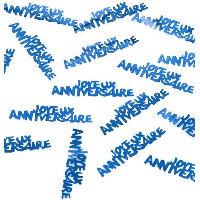 Confettis Joyeux Anniversaire Bleu Cdiscount Maison