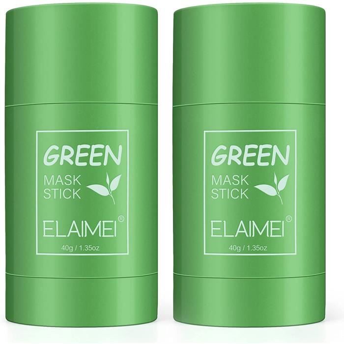 Masque Nettoyant Au Thé Vert - Lot De 2 Bâtonnets - Argile Purifiante - Pour Peaux Grasses/à Imperfections - 1 G