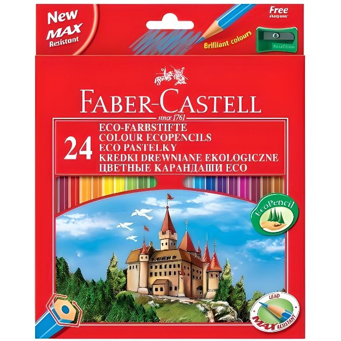 Faber-Castell - Crayons - 24 couleurs Import Ro…