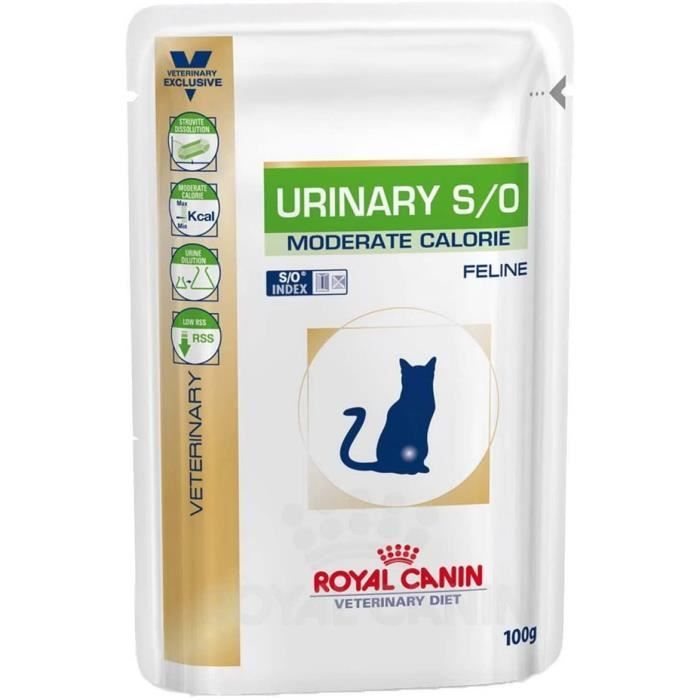 Nourriture pour chats Royal Canin Urinary S-O Moderate Calorie Nourriture  pour Chat 12 x 100 g 38343 - Cdiscount