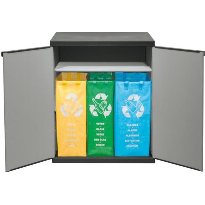 Mongardi 7818c04 Petit Meuble Pour Tri Selectif Cdiscount Maison