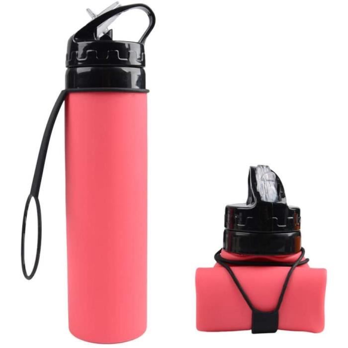 6 Pièces 500Ml Gourde Souple, Bouteille D'Eau Pliable Réutilisable 6 Pièces 500Ml Gourde Souple, Bouteille D'Eau Pliable Réutilisable