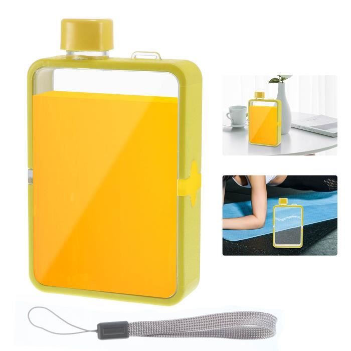 Gourde D’eau Plate Transparente étanche – Pour Sport, Camping, Randonnée – Pratique Et Légère