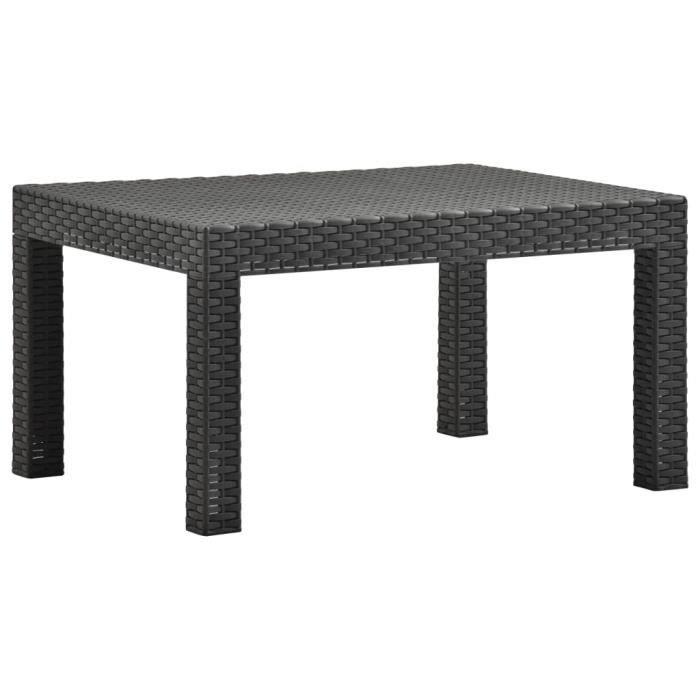 Table de jardin - EXPE - EXCELLENT - Couleur Gris anthracite - Dimensions 58x58x41cm
