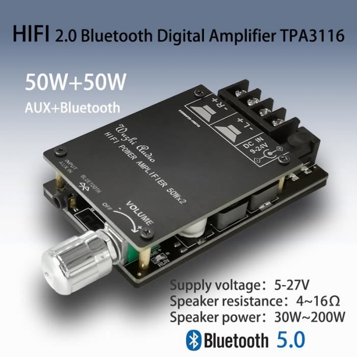 Amplificateur Bluetooth 5.0 Mini HiFi ZK-1002T – 2x100W + Subwoofer – Réglage Aigus/Basses – Module Stéréo 2.1 Puissant Pour Maison & Fête