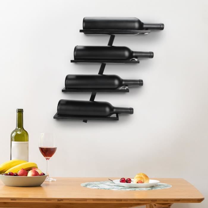 casier à vin étagère de rangement de support de support de bouteille de vin rouge fixé au mur pour le décor de barre de #8 hb052