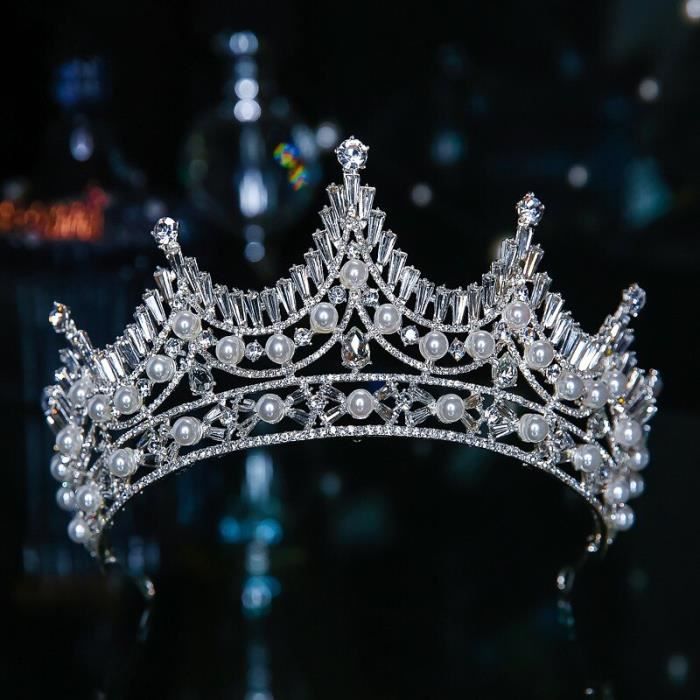 Couronne Strass Élégante Pour Femme - Diadème Reine/Princesse | Mariage, Bal, Fête | Accessoire Cheveux Brillant