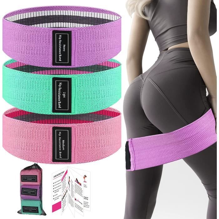 Bande Elastique Musculation Elastique Sport Pas Glissement Roulement Bande Elastique Fitness 3 Niveaux Jeu de Bande de Resistan