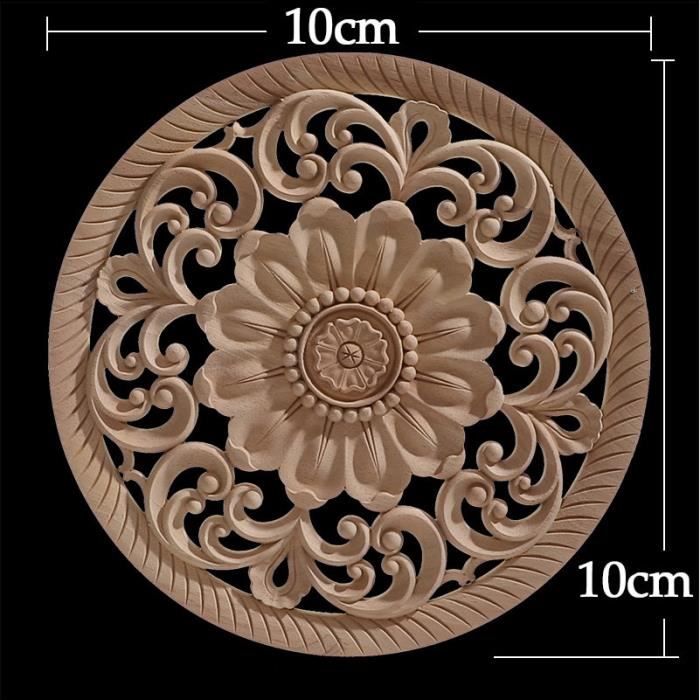 10 Décorations Bois Sculpté Style Européen - Appliques Meubles Et Portes | Motifs Vintage à Personnaliser