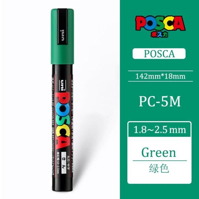 Posca vert - Uni Pc-5m Pop Posca Marker 1.8-2.5mm Poster Graffiti Marker  Character Bright Colorful Water-base - Cdiscount Beaux-Arts et Loisirs  créatifs