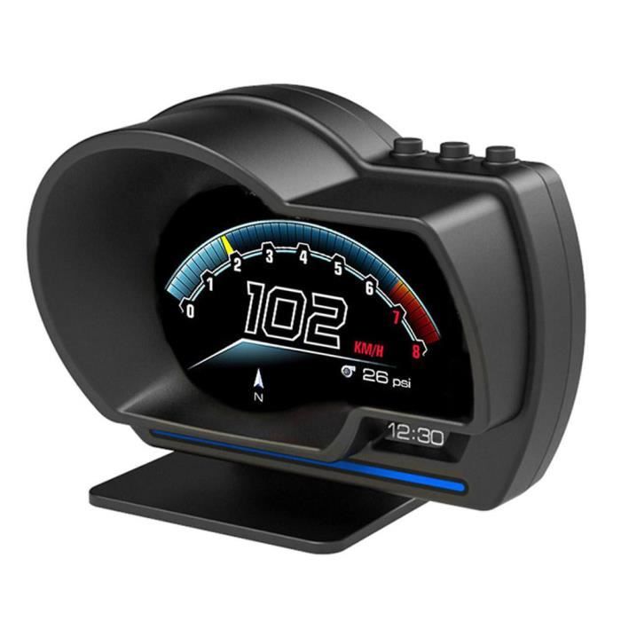 Tbest écran GPS Affichage tête haute OBD2 + GPS jauge intelligente voiture HUD compteur de vitesse Turbo RPM alarme pour camion de