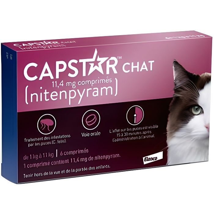 Comparer les prix de Capstar 11.4Mg Chats 6 Comprimés