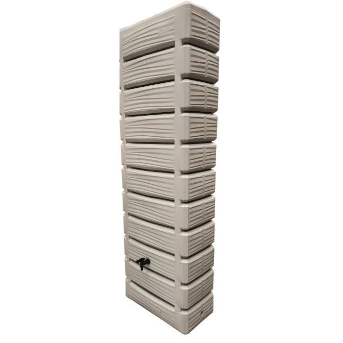 Récupérateur deau DUNE - Plastique - Grège - 60 x 34 x 180 cm - 300L - BELLI
