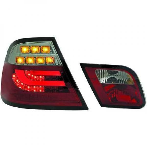 Noire Feux Arrières Set pour BMW e46 3er Coupe 1999-2003 Rouge Red Smoke Black