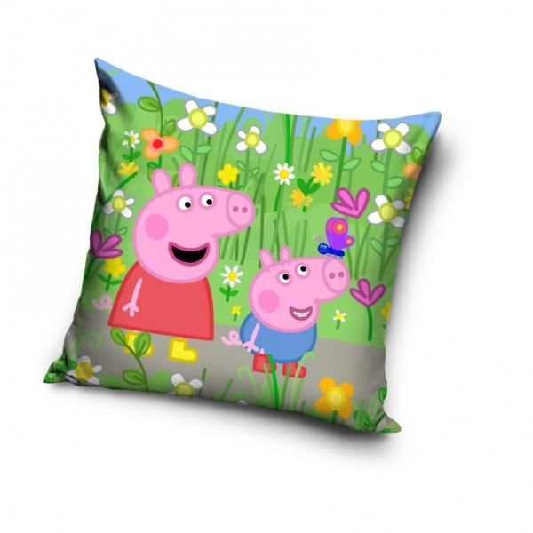 Housse De Coussin Peppa Pig 40x40cm - PP224067 - Motif Enfant - Décoration Chambre Ou Cadeau