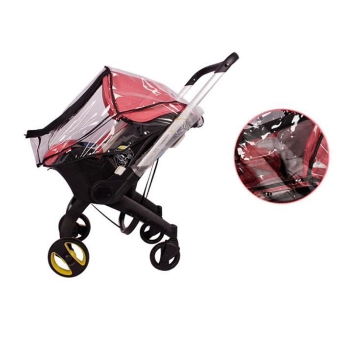 Couvercle De Pluie Pour Poussette Double - Transparent, Imperméable, Avec Fermeture éclair, Taille Universelle - 8