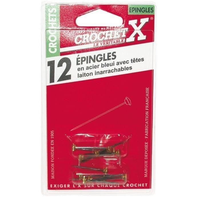 Crochet x lot de 12 épingles de rechange