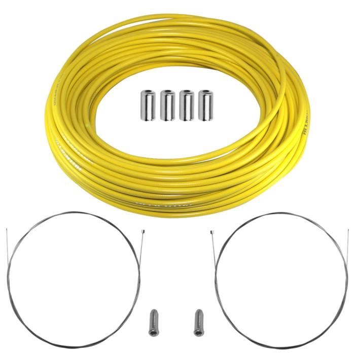 Lot De 10 Câbles De Dérailleur Pour Vélo, En Acier Galvanisé, Longueur 2 M, Pour VTT, Route, Pliant, Change De Vitesse Facile, Protection Anti-rayures
