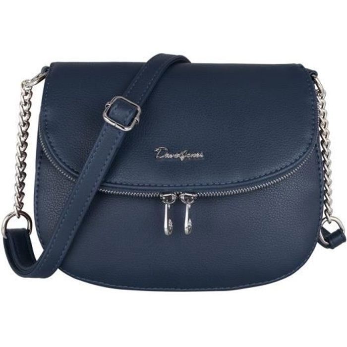 David Jones Petite Besace Femme Sac Bandoulière Chaîne Cuir PU
