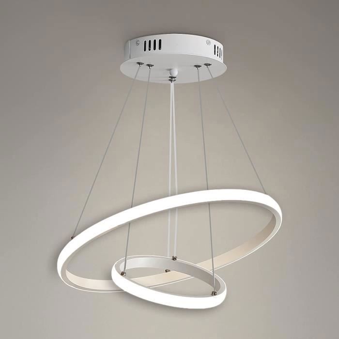Lustre LED, DAXGD30868403, 2 Anneaux Suspension Plafonnier Moderne