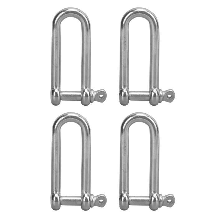 Manilles Rondes Acier Inoxydable V4A - Lot De 6, 3mm, Charge 82kg, Idéales Levage, Marine, Laisse Chien