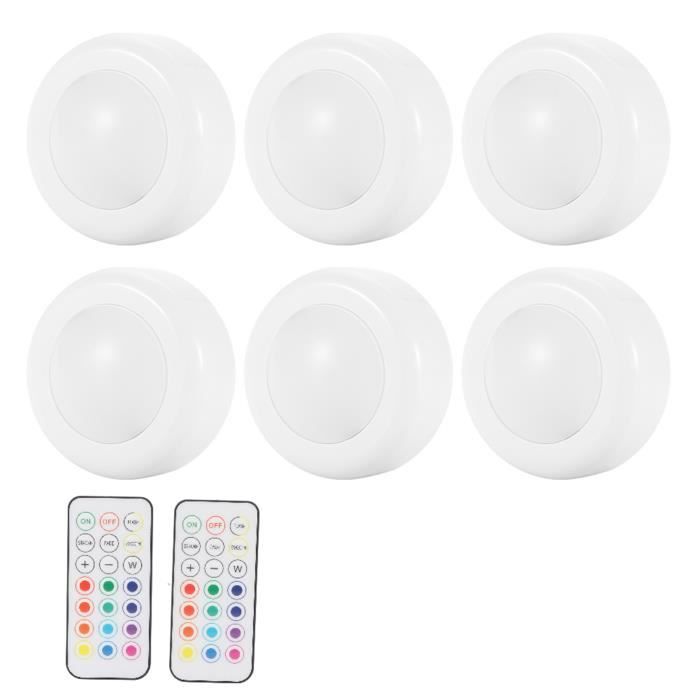 Lot 4 Spots LED Armoire Avec Télécommande – Sans Fil, Pile, Lumière Phosphorescente