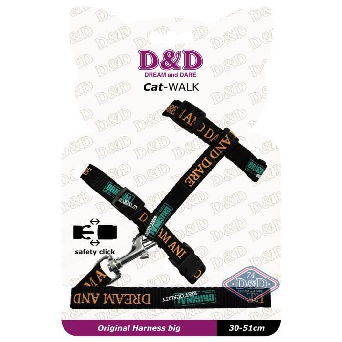 D D Harnais Chat Tour De Poitrail 30 51 Cm Noir Cdiscount Animalerie