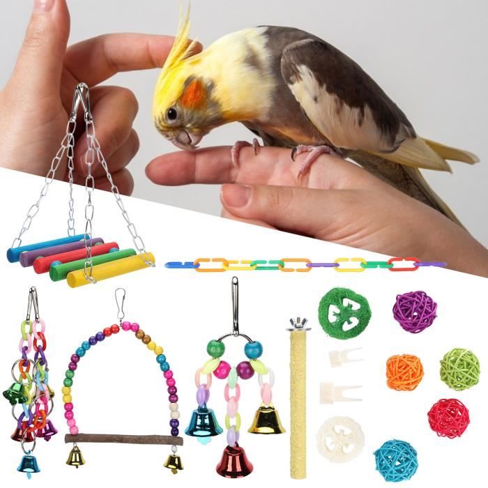 Meilleurs prix pour Fafeicy Jouets de balançoire d'oiseaux Jouets de Balançoire pour Oiseaux, Jouets Sûrs pour Perruches, Fourchettes animalerie jouet