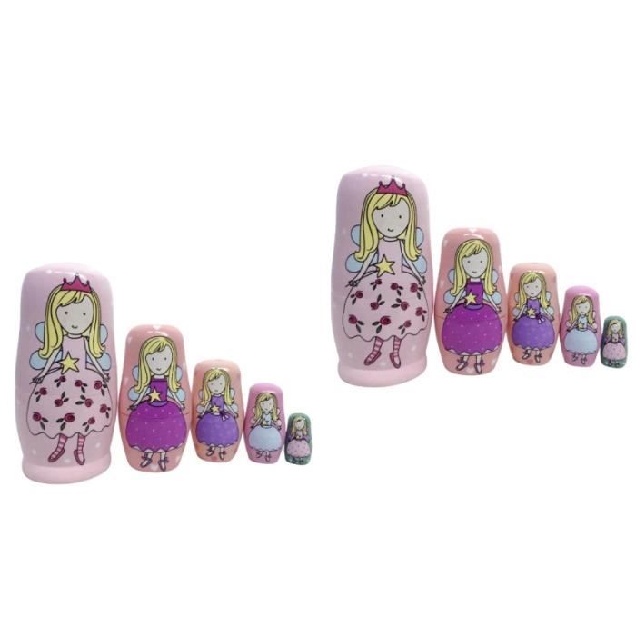 Matrioshka poupées russes imbriquées, miniature, bois à