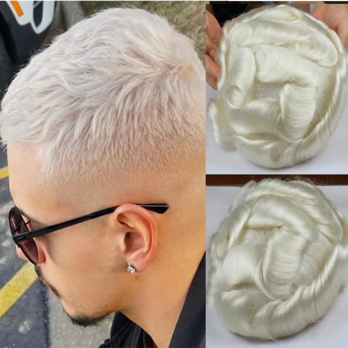 perruque cheveux blanc homme