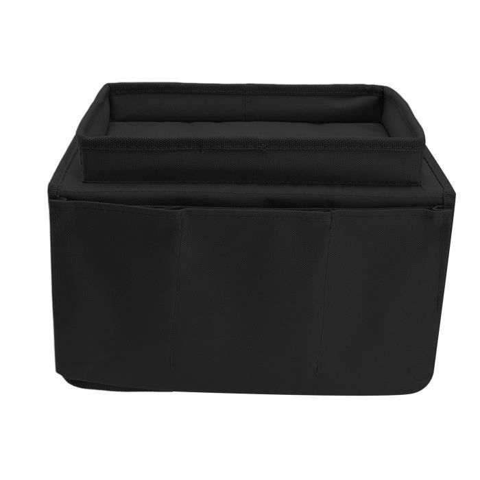 Organisateur D'accoudoir De Canapé - Plateau Pliable Avec Poches, Tissu Oxford 600D - Pour Télécommande, Verre, Livres