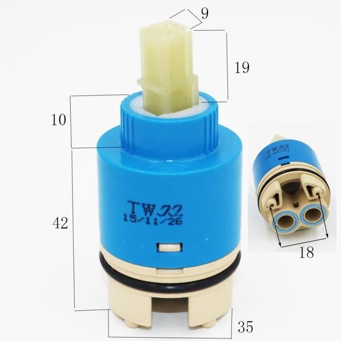 Cartouche Mitigeur - Robinet Pour Cartouche, 35 Mm HD Bleu Céramique