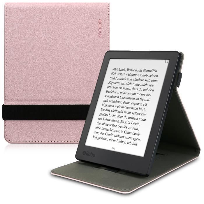 Housse De Protection Pour Kobo Libra H2O - Étui Rabat En Simili Cuir Avec Magnolias - Fonction Support Et Fermeture Magnétique - 2