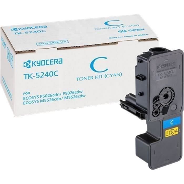 Cartouche de toner KYOCERA TK 5240C – Cyan – Originale pour ECOSYS M5526cdn M5526cdw P5026cdn P5026cdw