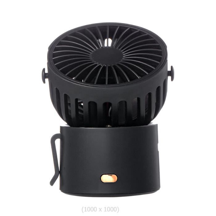 Mini USB Ventilateur à Main USB Rechargeabl avec 3 Vitesses Réglable Portable Fan pour Maison Bureau et Voyage Noir - Left Girl