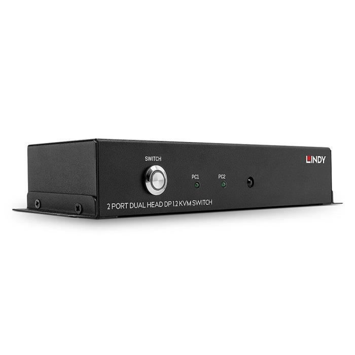 Lindy Switch KVM - LINDY - Dual Head DisplayPort 1.2 - 2 ports - Ultra HD 3840x2160@60Hz - USB compatible