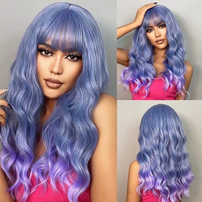 Perruque Synthétique Femme Blonde Dorée Longue Avec Frange - Neuf Sans étiquettes
