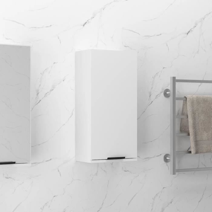 Armoire de salle de bain murale Blanc 32x20x67 cm Mothinessto LY1262