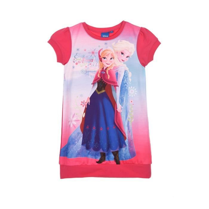 ROBE MANCHES COURTES LA REINE DES NEIGES Rose Cdiscount Jeux Jouets