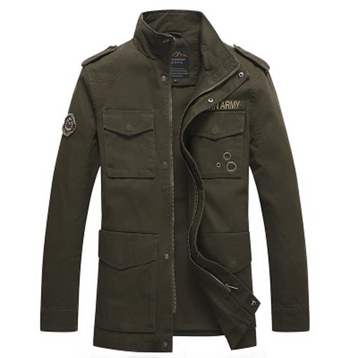 manteau vert homme