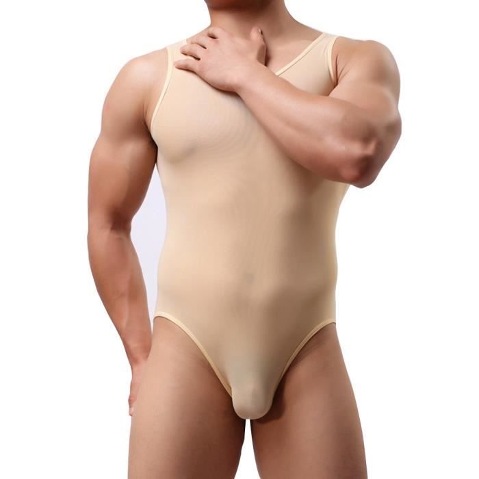 dPois Maillot de Corps Salopette String Homme Body Combinaisons Transparent Thong Mankini Bikini sous-v/êtement L/éotard Bodysuit Justaucorps Lingerie de Nuit Clubwear Fitness