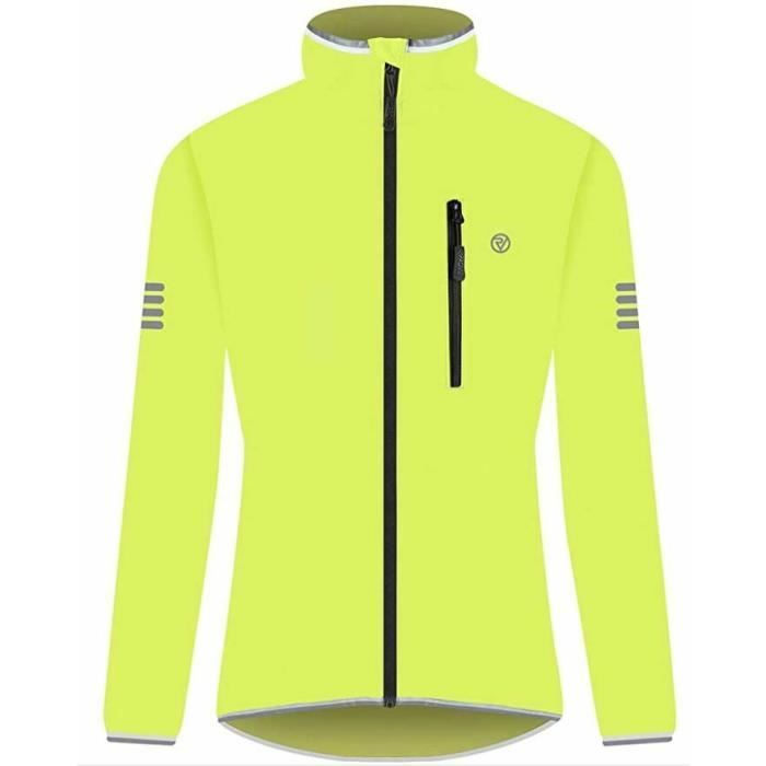 veste de cyclisme imperméable réfléchissante haute visibilité proviz - jaune - mixte - adulte