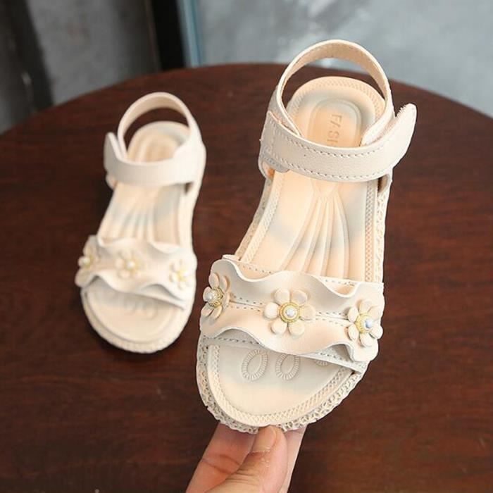 Sandales Fille Chaussure Bebe De Plage Ete Chaussure Princesse Elegant Beige Beige Cdiscount Chaussures