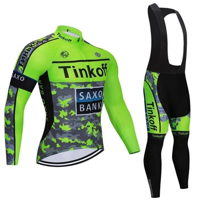 Maillot Cycliste Thermique Manches Longues - Polaire Chaude, Séchage Rapide - Poches Dos, Bande Antidérapante - Homme/femme, Couleurs Assorties